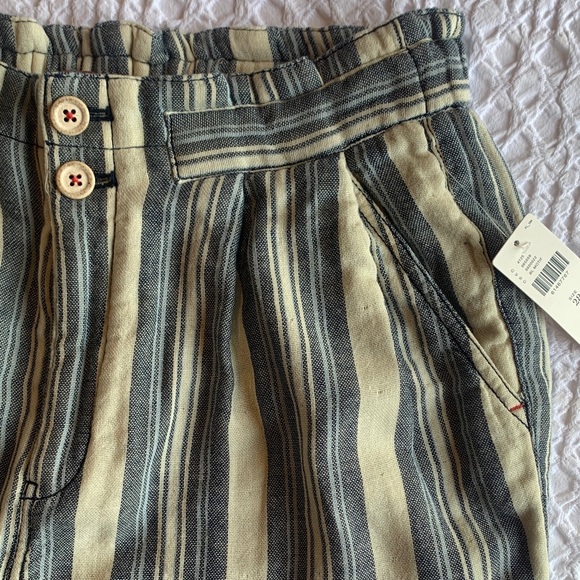 Anthropologie Pilcro Striped Blue and Cream Women's Shorts - Picture 13 of 16